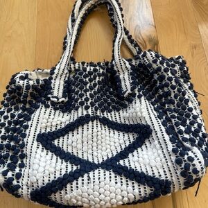 Stylish Navy and White Tote Bag